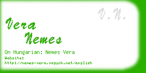 vera nemes business card